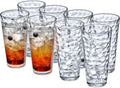 Amazing Abby - Iceberg - 24-Ounce Plastic Tumblers (Set of 8), Plastic Drinking Glasses, Mixed-Color High-Balls, Reusable Plastic Cups, Stackable, Bpa-Free, Shatter-Proof, Dishwasher-Safe Home & Garden > Kitchen & Dining > Tableware > Drinkware Amazing Abby All-Clear  