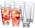 Amazing Abby - Serenity - 24-Ounce Plastic Tumblers (Set of 6), Plastic Drinking Glasses, All-Clear High-Balls, Reusable Plastic Cups, Stackable, Bpa-Free, Shatter-Proof, Dishwasher-Safe Home & Garden > Kitchen & Dining > Tableware > Drinkware Amazing Abby Clear 24 oz 
