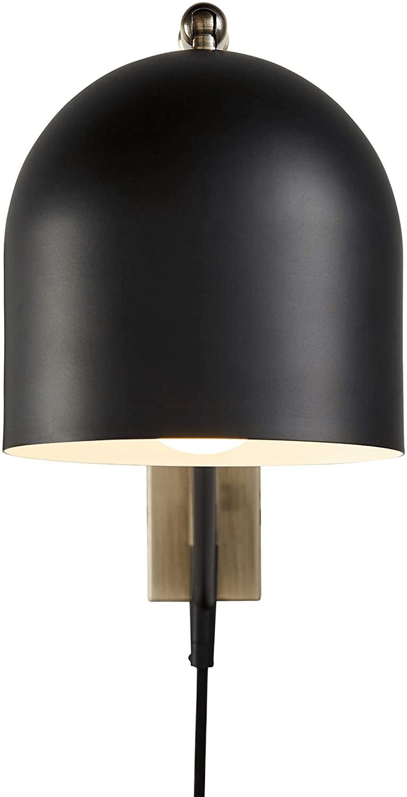 Amazon Brand – Rivet Mid-Century Swiveling Wall Sconce with Bulb, 11"H, Black and Antique Brass Home & Garden > Lighting > Lighting Fixtures > Wall Light Fixtures KOL DEALS   