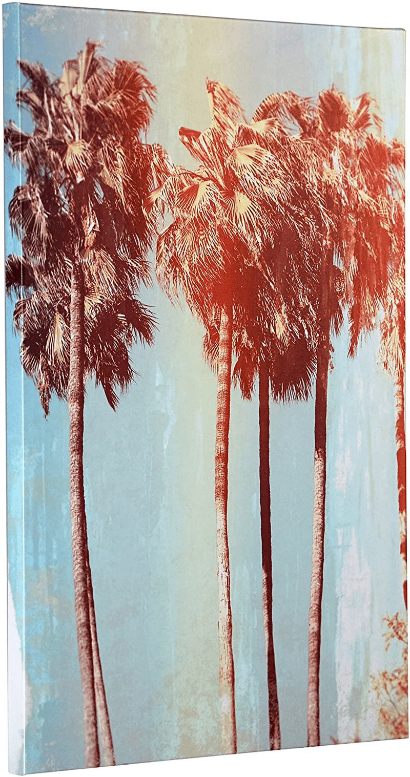 Amazon Brand – Rivet Vintage-Look Turquoise and Sepia Palm Tree Print, 10"x15" Home & Garden > Decor > Artwork > Posters, Prints, & Visual Artwork Rivet   