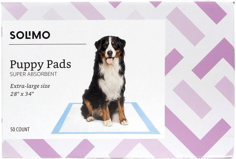Amazon Brand - Solimo Super Absorbent Puppy Pads, Unscented (Regular, Large, X-Large) Animals & Pet Supplies > Pet Supplies > Dog Supplies > Dog Diaper Pads & Liners Solimo   