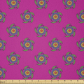 Ambesonne Half Moon Fabric by The Yard, Repeating Mystical Sky Elements Sun and Stars Illustration, Stretch Knit Fabric for Clothing Sewing and Arts Crafts, 1 Yard, Blue Ceil Arts & Entertainment > Hobbies & Creative Arts > Arts & Crafts > Crafting Patterns & Molds > Sewing Patterns Ambesonne Green Pink 1 Yard 