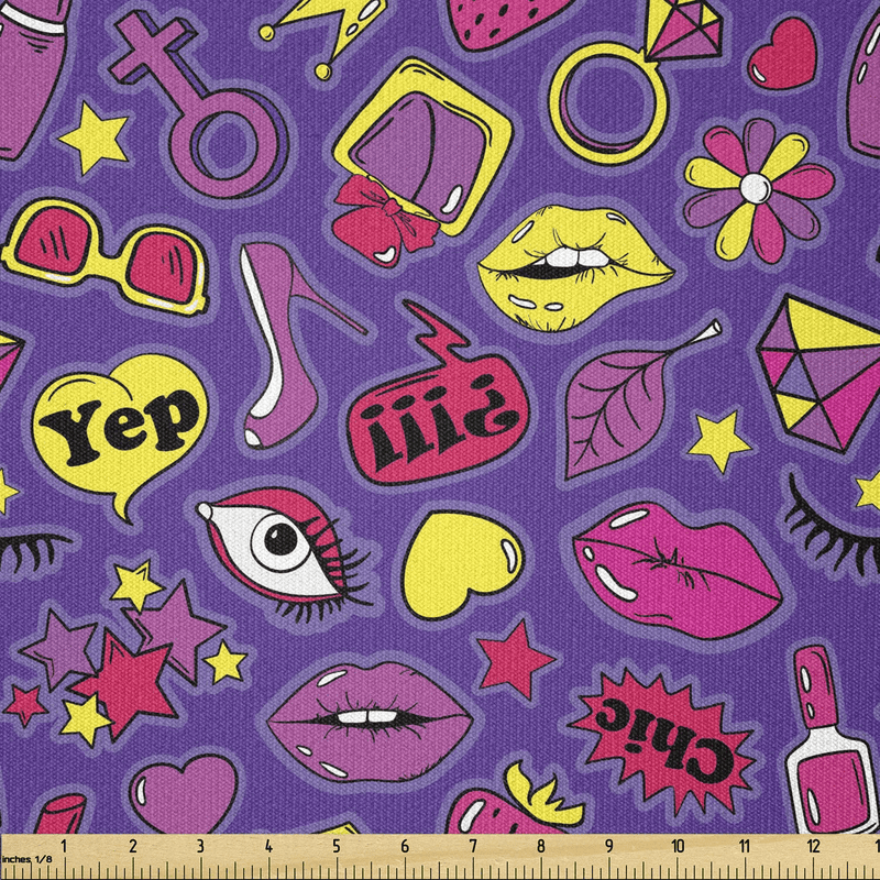 Ambesonne Half Moon Fabric by The Yard, Repeating Mystical Sky Elements Sun and Stars Illustration, Stretch Knit Fabric for Clothing Sewing and Arts Crafts, 1 Yard, Blue Ceil Arts & Entertainment > Hobbies & Creative Arts > Arts & Crafts > Crafting Patterns & Molds > Sewing Patterns Ambesonne Magenta Purple 10 Yards 
