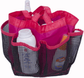 Amelitory Mesh Shower Caddy Portable Quick Dry Shower Tote Bag Hanging Bath Organizers 8 Compartments for Dorm,Bathroom,Gym,Camp,Gray Sporting Goods > Outdoor Recreation > Camping & Hiking > Portable Toilets & Showers Amelitory Red  