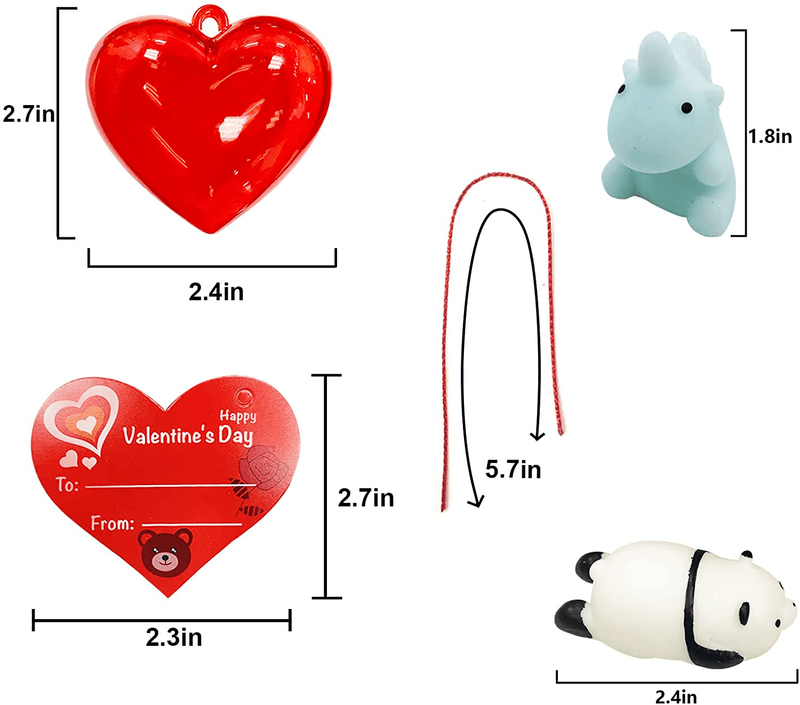 AMENON 28 Pack Hearts Filled 28 Pack Animal Squeeze Toys Bear with Valentines Exchange Cards- Class Valentines Day Gifts Bulk Valentine Favors for Kids Stress Relief Toys Prizes Classroom Home & Garden > Decor > Seasonal & Holiday Decorations AMENON   