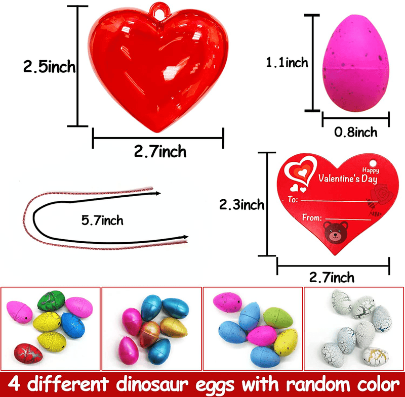 AMENON 28 Pack Kids Valentines Dino Eggs Party Favors Dinosaur Hatching Egg Filled Heart Valentine’S Day Cards Classroom School Exchange Party Supplies Valentines Gifts Boys Girls Game Prizes Carnival Home & Garden > Decor > Seasonal & Holiday Decorations AMENON   