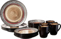 American Atelier Markham 16 Piece round Dinnerware Set, 11X11X4, Brown