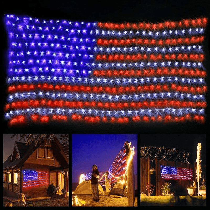 American Flag Lights with 420 Super Bright LEDs,KAZOKU Waterproof Led Flag Net Light of The United States for Yard,Garden Decoration, Festival, Holiday, Party Decoration,Christmas Decorations Home & Garden > Decor > Seasonal & Holiday Decorations& Garden > Decor > Seasonal & Holiday Decorations HYH Default Title  