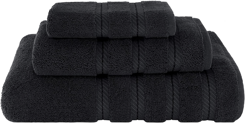 American Soft Linen Towel Set, 2 Bath Towels 2 Hand Towels 2 Washcloths Super Soft and Absorbent 100% Turkish Cotton Towels for Bathroom and Kitchen Shower Towel [Worth $72.95] Navy Blue Home & Garden > Linens & Bedding > Towels American Soft Linen Black 3 Piece Towel Set 