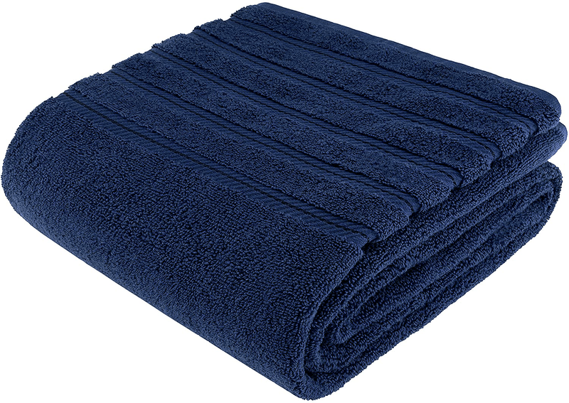 American Soft Linen Towel Set, 2 Bath Towels 2 Hand Towels 2 Washcloths Super Soft and Absorbent 100% Turkish Cotton Towels for Bathroom and Kitchen Shower Towel [Worth $72.95] Navy Blue Home & Garden > Linens & Bedding > Towels American Soft Linen Navy Blue 35x70'' Jumbo Bath Towel 