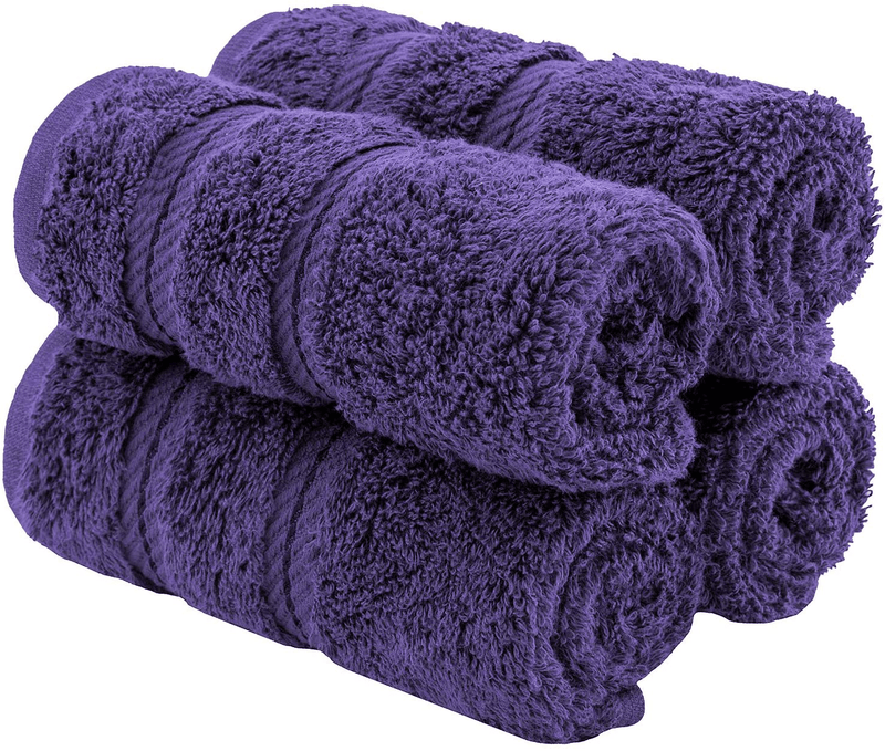 American Soft Linen Towel Set, 2 Bath Towels 2 Hand Towels 2 Washcloths Super Soft and Absorbent 100% Turkish Cotton Towels for Bathroom and Kitchen Shower Towel [Worth $72.95] Navy Blue Home & Garden > Linens & Bedding > Towels American Soft Linen Violet Purple 4 Piece Washcloth Set 