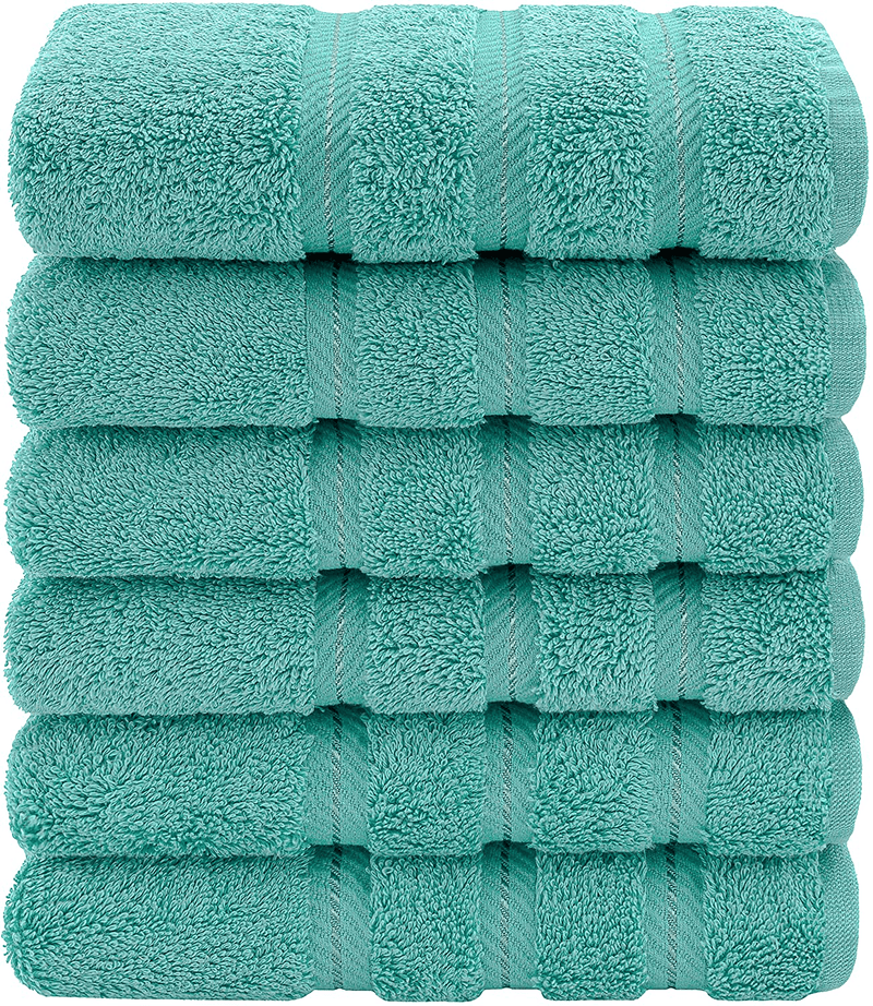 American Soft Linen Towel Set, 2 Bath Towels 2 Hand Towels 2 Washcloths Super Soft and Absorbent 100% Turkish Cotton Towels for Bathroom and Kitchen Shower Towel [Worth $72.95] Navy Blue Home & Garden > Linens & Bedding > Towels American Soft Linen Turquoise Blue 6 Piece Hand Towel Set 