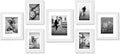 Americanflat 10 Piece Black Gallery Wall Picture Frame Set with 8X10, 5X7, and 4X6.Shatter-Resistant Glass. Picture Frames for Wall or Desk - Hanging Hardware and Easel Stands Included Home & Garden > Decor > Picture Frames Americanflat White 7 Pack 