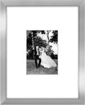 Americanflat 11X14 Picture Frame in White - Displays 5X7 with Mat and 11X14 without Mat - Composite Wood with Shatter Resistant Glass - Horizontal and Vertical Formats for Wall