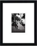 Americanflat 11X14 Picture Frame in White - Displays 5X7 with Mat and 11X14 without Mat - Composite Wood with Shatter Resistant Glass - Horizontal and Vertical Formats for Wall