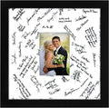 Americanflat 14X14 Black Wedding Signature Picture Frame Displays 5X7 Photo with Polished Glass Home & Garden > Decor > Picture Frames Americanflat Black 1 Pack 