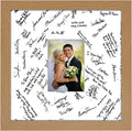Americanflat 14X14 Black Wedding Signature Picture Frame Displays 5X7 Photo with Polished Glass Home & Garden > Decor > Picture Frames Americanflat Oak 1 Pack 