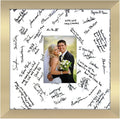 Americanflat 14X14 Black Wedding Signature Picture Frame Displays 5X7 Photo with Polished Glass Home & Garden > Decor > Picture Frames Americanflat Gold 1 Pack 
