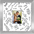 Americanflat 14X14 Black Wedding Signature Picture Frame Displays 5X7 Photo with Polished Glass