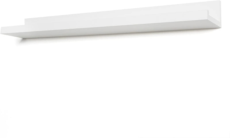 Americanflat 36 Inch White Floating Shelf with Lip - Long Wall Mounted Storage Ledge for Bedroom, Living Room, Bathroom, Kitchen, Office and More Furniture > Shelving > Wall Shelves & Ledges Americanflat   