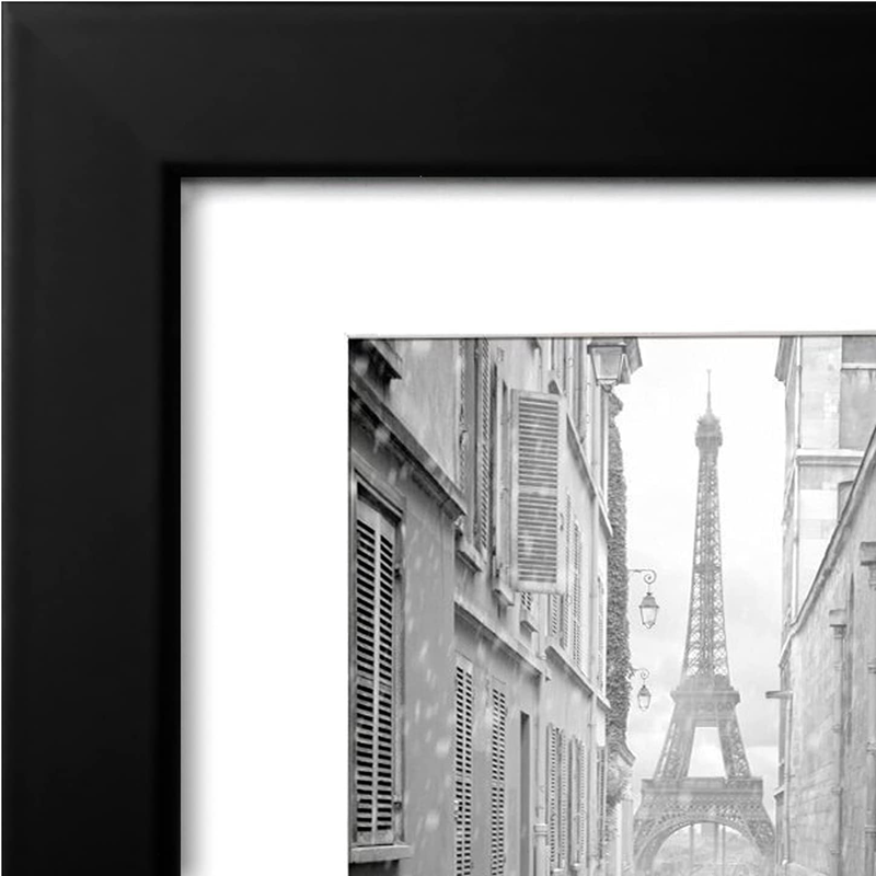 Americanflat 9x12 Picture Frame in Black - Displays 6x8 With Mat and 9x12 Without Mat - Composite Wood with Shatter Resistant Glass - Horizontal and Vertical Formats for Wall Home & Garden > Decor > Picture Frames Americanflat   