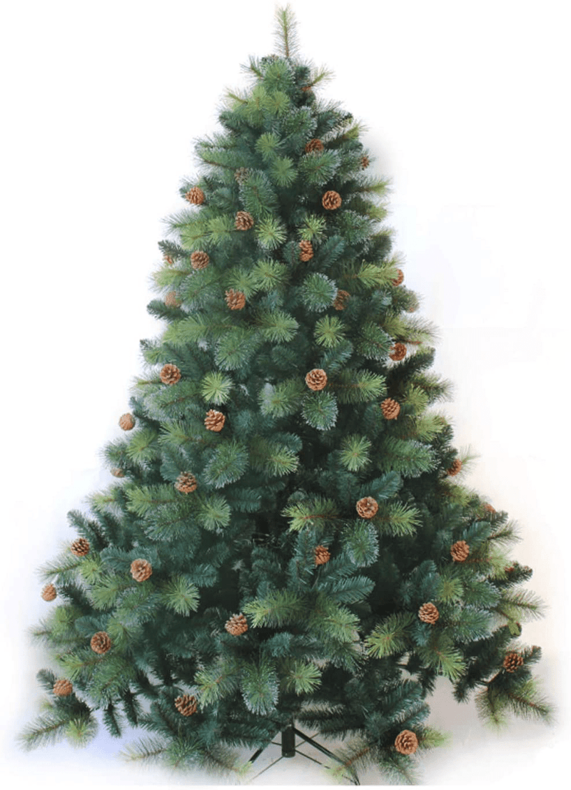 AMERIQUE 691322311341 8 FEET Premium Magnificent Artificial Full Body Shape Christmas Tree with Metal Stand, Hinged Construction, Authentic Look and Feel, Extremely Attractive, 8', Green Home & Garden > Decor > Seasonal & Holiday Decorations > Christmas Tree Stands AMERIQUE Green 8' 