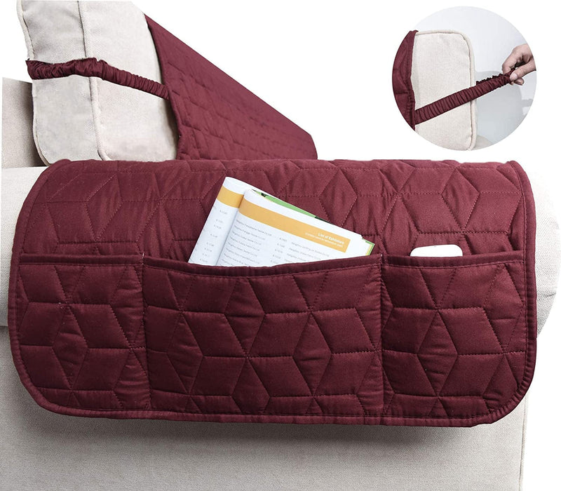 Ameritex Couch Sofa Slipcover 100% Waterproof Nonslip Quilted Furniture Protector Slipcover for Dogs, Children, Pets Sofa Slipcover Machine Washable (Burgundy, 68'') Home & Garden > Decor > Chair & Sofa Cushions Ameritex   