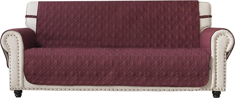 Ameritex Couch Sofa Slipcover 100% Waterproof Nonslip Quilted Furniture Protector Slipcover for Dogs, Children, Pets Sofa Slipcover Machine Washable (Burgundy, 68'') Home & Garden > Decor > Chair & Sofa Cushions Ameritex Burgundy 68" 