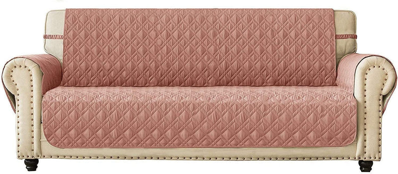 Ameritex Couch Sofa Slipcover 100% Waterproof Nonslip Quilted Furniture Protector Slipcover for Dogs, Children, Pets Sofa Slipcover Machine Washable (Burgundy, 68'') Home & Garden > Decor > Chair & Sofa Cushions Ameritex Pink 78" 