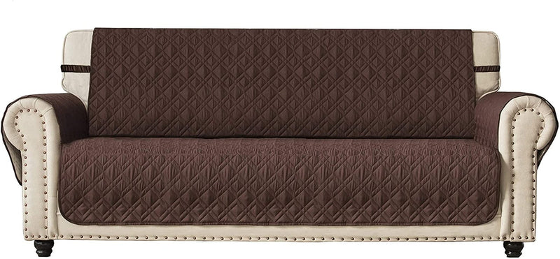 Ameritex Couch Sofa Slipcover 100% Waterproof Nonslip Quilted Furniture Protector Slipcover for Dogs, Children, Pets Sofa Slipcover Machine Washable (Burgundy, 68'') Home & Garden > Decor > Chair & Sofa Cushions Ameritex Chocolate 68" 