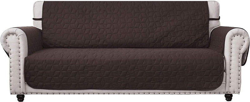 Ameritex Couch Sofa Slipcover 100% Waterproof Nonslip Quilted Furniture Protector Slipcover for Dogs, Children, Pets Sofa Slipcover Machine Washable (Burgundy, 68'') Home & Garden > Decor > Chair & Sofa Cushions Ameritex Chocolate 78'' 