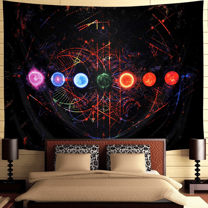 Ameyahud Chakra Tapestry Yoga Meditation Wall Tapestry Space Galaxy Tapestry Psychedelic Mandala Tapestry Indian Hippie Tapestry Wall Hanging for Studio Room W78.7 × H59.1 Home & Garden > Decor > Artwork > Decorative TapestriesHome & Garden > Decor > Artwork > Decorative Tapestries Ameyahud Chakra S/51.2" x 59.1" 