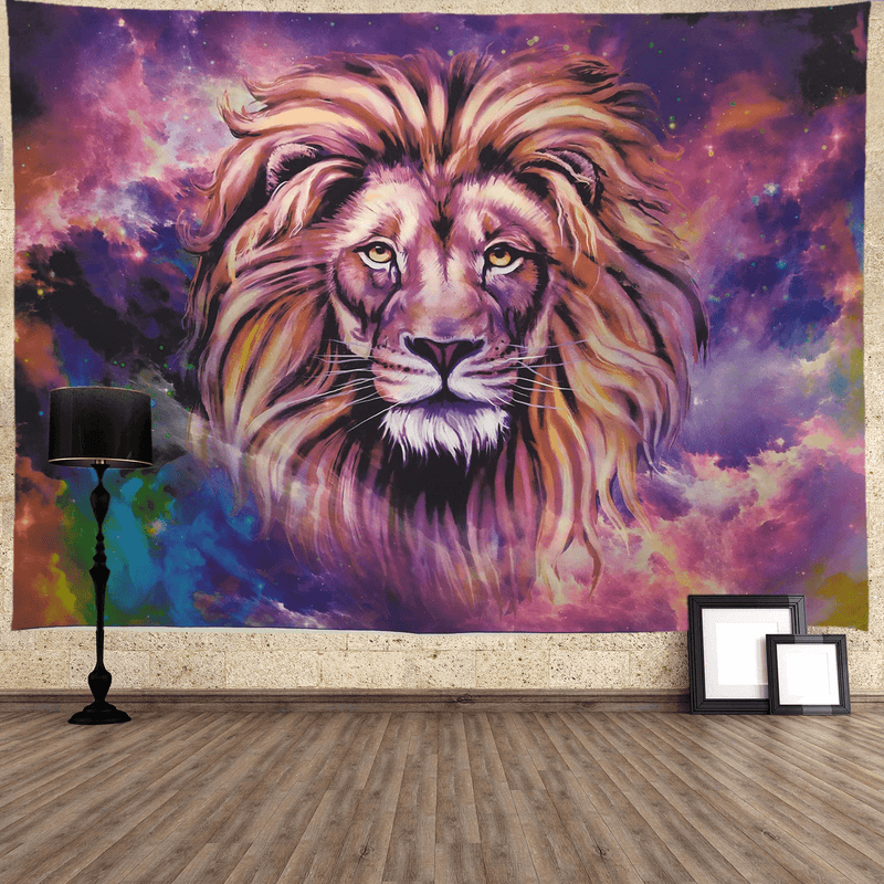 Ameyahud Lion Tapestry Starry Sky Lion Tapestries Hippie Bohemian Animal Wall Hanging Tapestry Galaxy Vivid Tapestry Painting African Lion Wall Tapestry for Living Room Bedroom Dorm Decor Home & Garden > Decor > Artwork > Decorative TapestriesHome & Garden > Decor > Artwork > Decorative Tapestries Ameyahud   