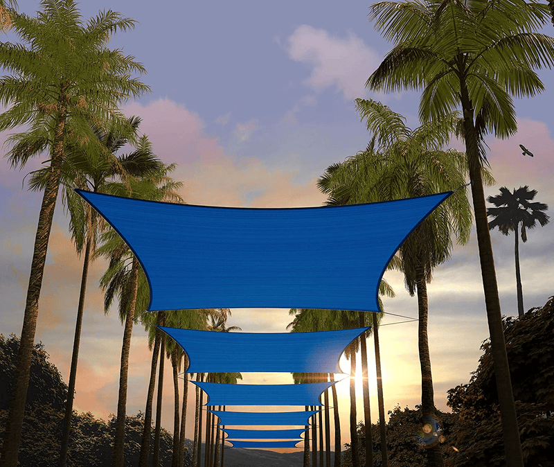 Amgo 12' x 16' Beige Rectangle Sun Shade Sail Canopy Awning ATAPR1216, 95% UV Blockage, Water & Air Permeable, Commercial and Residential (Custom Home & Garden > Lawn & Garden > Outdoor Living > Outdoor Umbrella & Sunshade Accessories Amgo Blue 7' x 22' Custom Size 