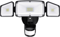 Amico 3 Head LED Security Lights with Motion Sensor, Adjustable 40W, 4000LM, 5000K, IP65 Waterproof, Exterior Flood Light for Garage, Yard（White) Home & Garden > Lighting > Flood & Spot Lights Amico Black  