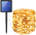 AMIR Upgraded Solar String Lights Outdoor, Mini 33Feet 100 LED Copper Wire Lights, Solar Powered Fairy Lights, Waterproof Solar Decoration Lights for Garden Yard Party Wedding Christmas (Warm White) Home & Garden > Lighting > Light Ropes & Strings AMIR Warm White 200 LED 