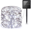 AMIR Upgraded Solar String Lights Outdoor, Mini 33Feet 100 LED Copper Wire Lights, Solar Powered Fairy Lights, Waterproof Solar Decoration Lights for Garden Yard Party Wedding Christmas (Warm White) Home & Garden > Lighting > Light Ropes & Strings AMIR White 100 LED 