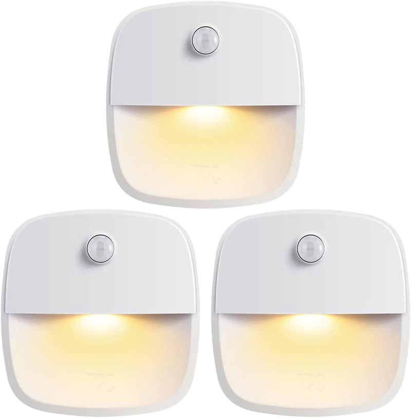 AMIR (Upgraded Version Motion Sensor Light, Cordless Battery-Powered LED Night Light, Wall Light, Closet Lights, Safe Lights for Stairs, Hallway, Bathroom, Kitchen, Cabinet (Warm White - Pack of 3) Home & Garden > Lighting > Night Lights & Ambient Lighting AMIR Warm White 3 