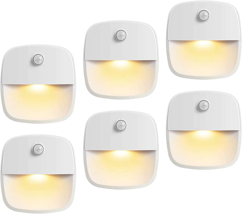 AMIR (Upgraded Version Motion Sensor Light, Cordless Battery-Powered LED Night Light, Wall Light, Closet Lights, Safe Lights for Stairs, Hallway, Bathroom, Kitchen, Cabinet (Warm White - Pack of 3) Home & Garden > Lighting > Night Lights & Ambient Lighting AMIR Warm White 6 