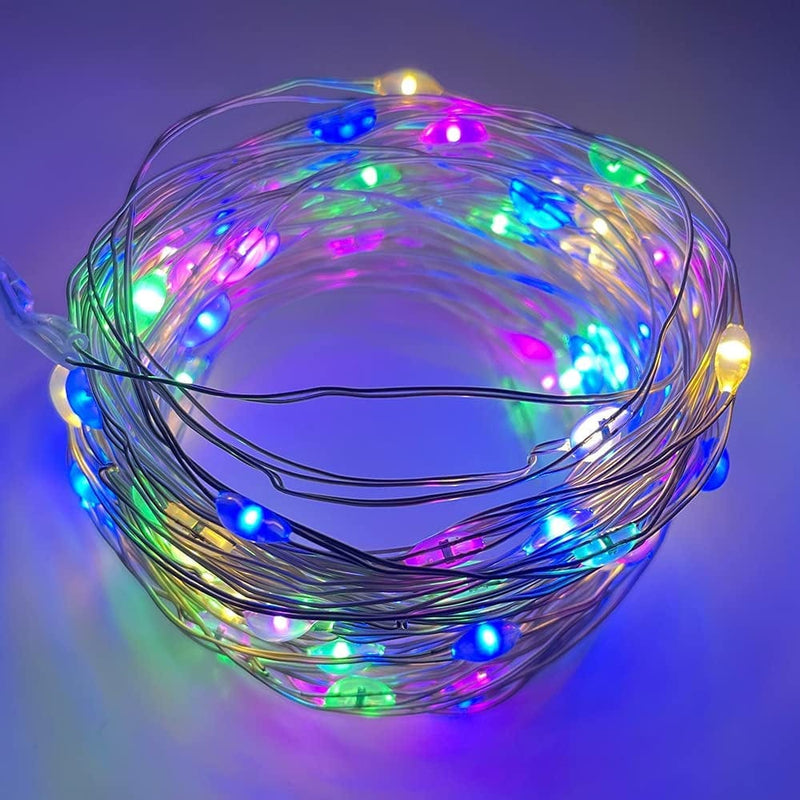 Amitabhas LED String Lights with USB, Premium Fairy String Lights, 33Ft Twinkle Lights, Waterproof Decorative Fairy Lights for Bedroom, Christmas,Garden, Gate, Yard, Parties, Wedding