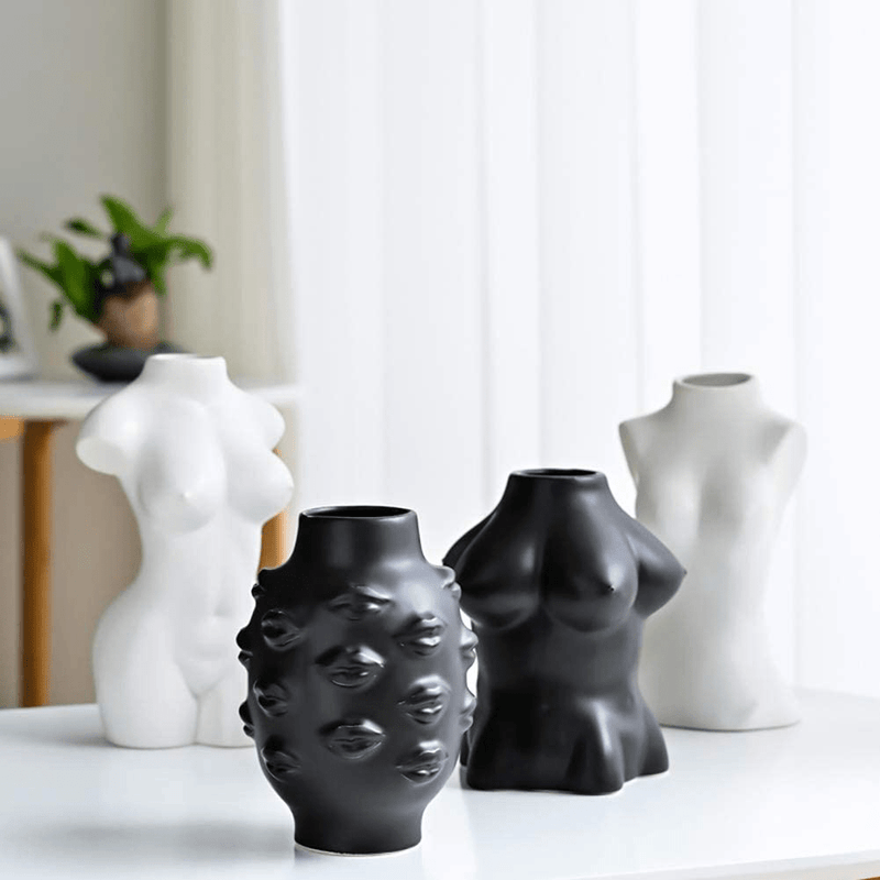AMITD Female body form vase for Flower, Sex Body Art Vase, Vases for Decor, Modern Boho Chic Home Decor (White Body A) Home & Garden > Decor > Vases AMITD   
