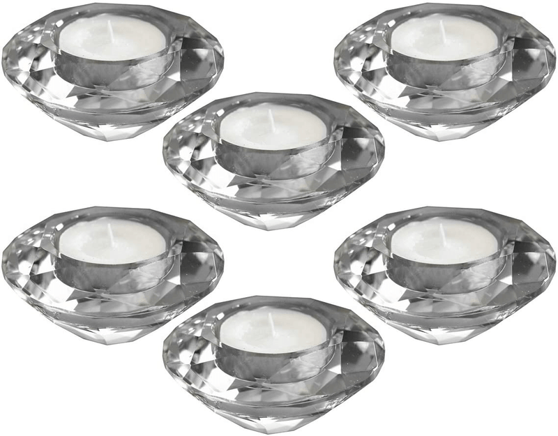 Amlong Crystal Clear Crystal Lotus Tealight Candle Holder 4.5 inch in Gift Box Home & Garden > Decor > Home Fragrance Accessories > Candle Holders Amlong Crystal Diamond - 6 pack  