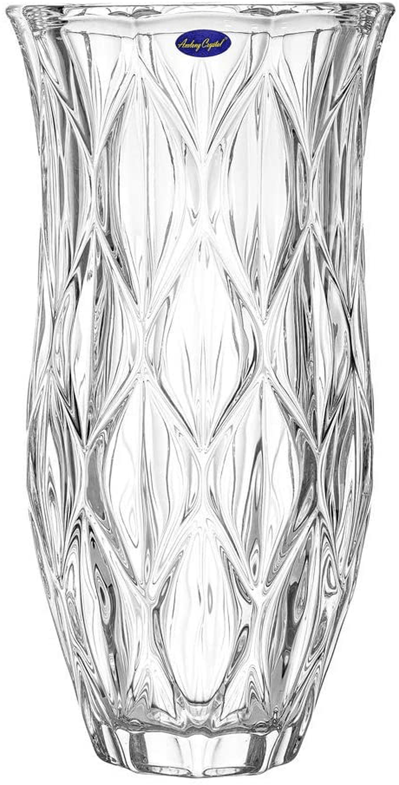 Amlong Crystal Large Size Clear Floral Vase 12 inches High (6 inch Top and 3 inch Bottom) Home & Garden > Decor > Vases Amlong Crystal Floral-Med  