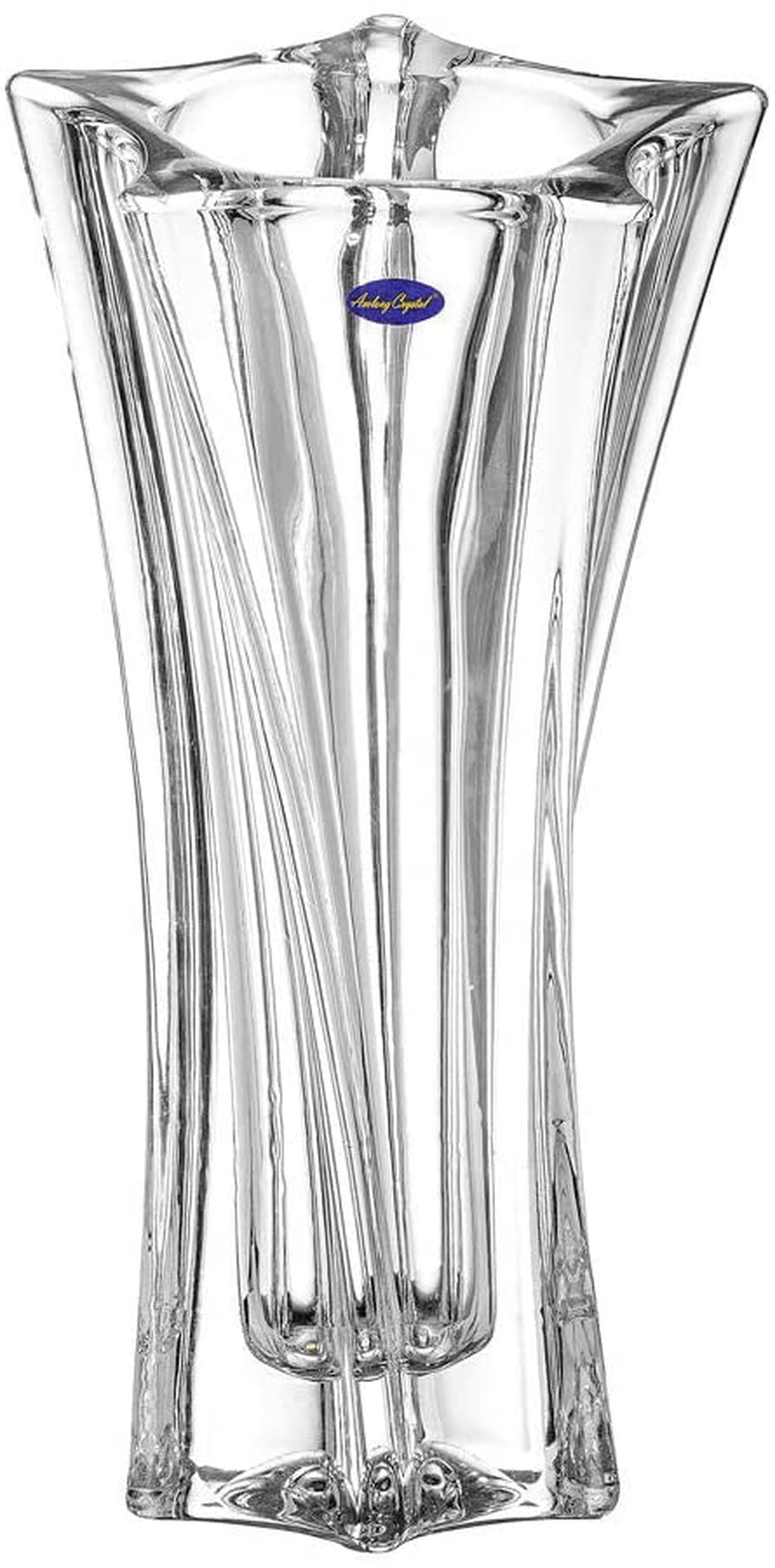Amlong Crystal Large Size Clear Floral Vase 12 inches High (6 inch Top and 3 inch Bottom) Home & Garden > Decor > Vases Amlong Crystal Rising Star  