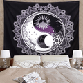 Amonercvita Sun and Moon Tapestry Black and White Tapestry Mandala Yin Yang Tapestry Tai Chi Wall Hanging Tapestry Psychedelic Wall Art Tapestry for Home (W59.1 × H51.2) Home & Garden > Decor > Artwork > Decorative TapestriesHome & Garden > Decor > Artwork > Decorative Tapestries Amonercvita Yin Yang Medium 