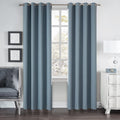 AMPHIWELL Linen Blackout Curtains 102 Inches Long, 100% Blackout Grommet Curtains for Bedroom, Thermal Insulated and Noise Reduction Curtains for Living Room, 2 Panels 52" W X 102" L, Light Gray Home & Garden > Decor > Window Treatments > Curtains & Drapes AMPHIWELL Light Blue 2 *( 52" W x 96"L) 