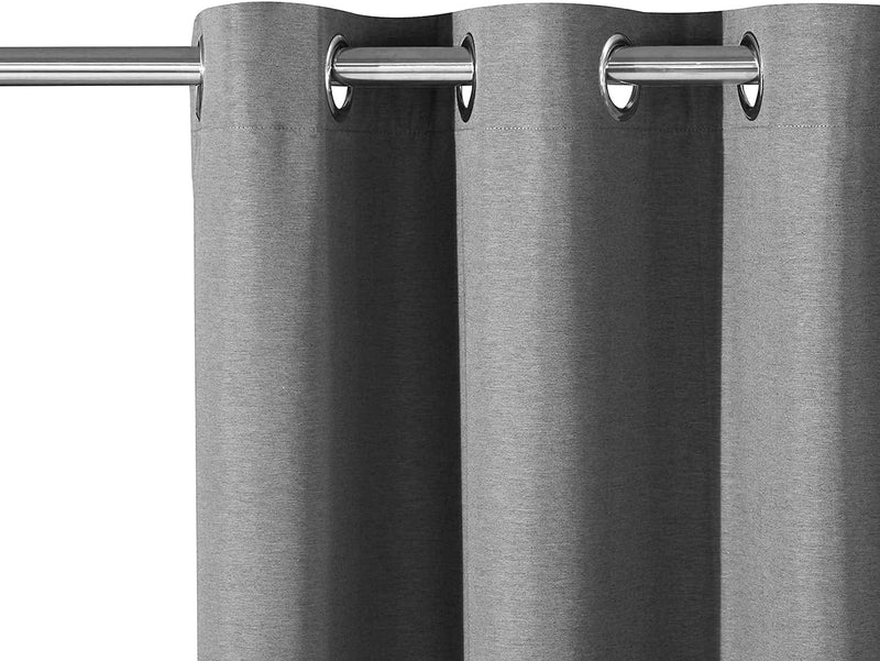 AMPHIWELL Linen Blackout Curtains 102 Inches Long, 100% Blackout Grommet Curtains for Bedroom, Thermal Insulated and Noise Reduction Curtains for Living Room, 2 Panels 52" W X 102" L, Light Gray Home & Garden > Decor > Window Treatments > Curtains & Drapes AMPHIWELL   