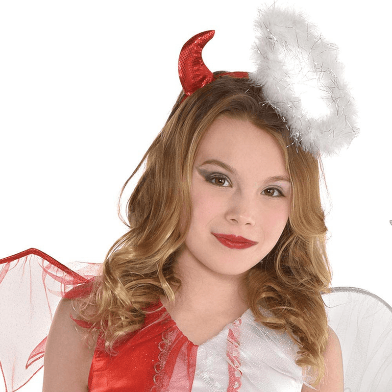 Amscan Devil and Angel Halloween Costume for Girls, Includes Dress, Wings, Headband Apparel & Accessories > Costumes & Accessories > Costumes amscan   