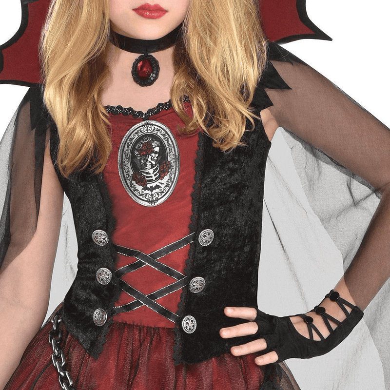 amscan Girls Dark Vampire Costume- Large (12-14)- 3 pcs., Multicolor Apparel & Accessories > Costumes & Accessories > Costumes amscan   