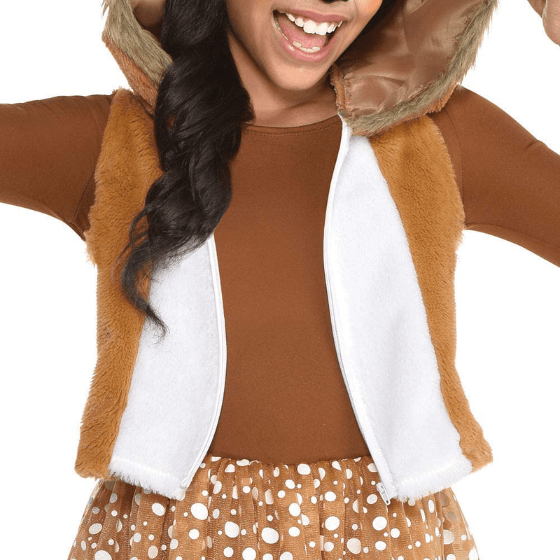 Amscan Oh Deer! Halloween Costume for Girls, Attached Hood, Antlers, and Ears Included Apparel & Accessories > Costumes & Accessories > Costumes amscan   